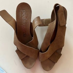 Pedro Garcia brown suede high heals